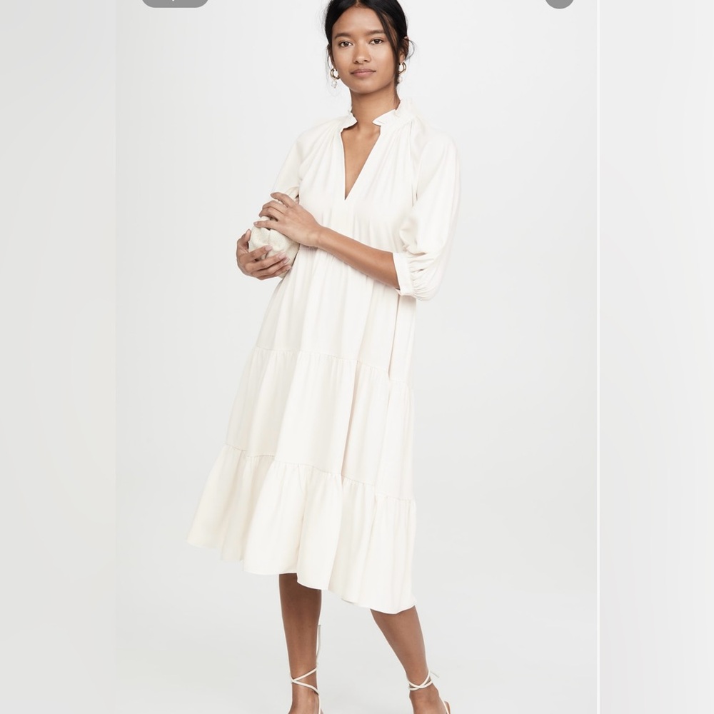 Ivory Saffron Midi dress by Amanda UpRichard